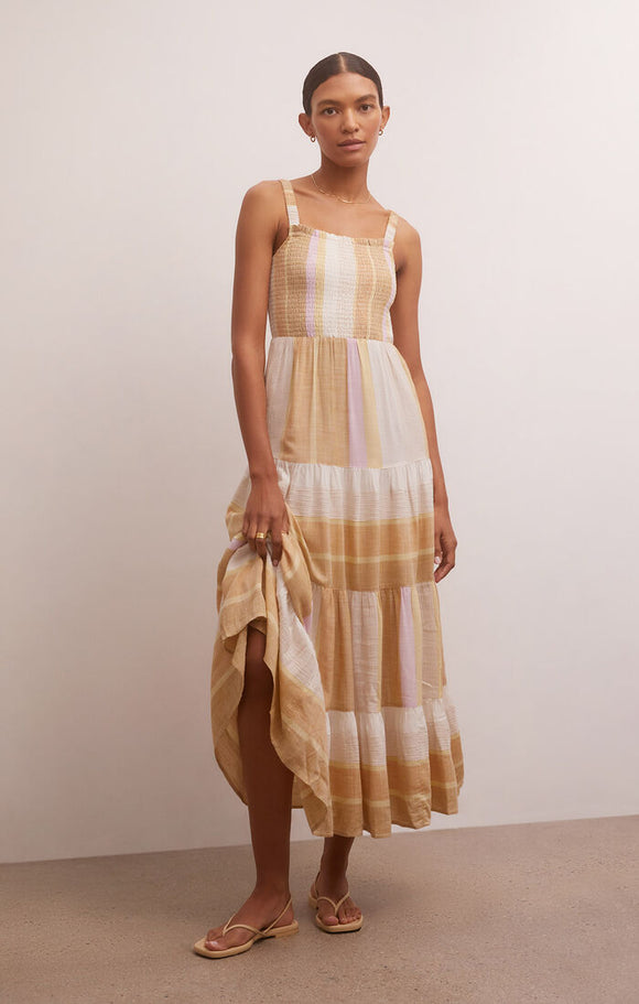 Kyara Striped Midi Dress